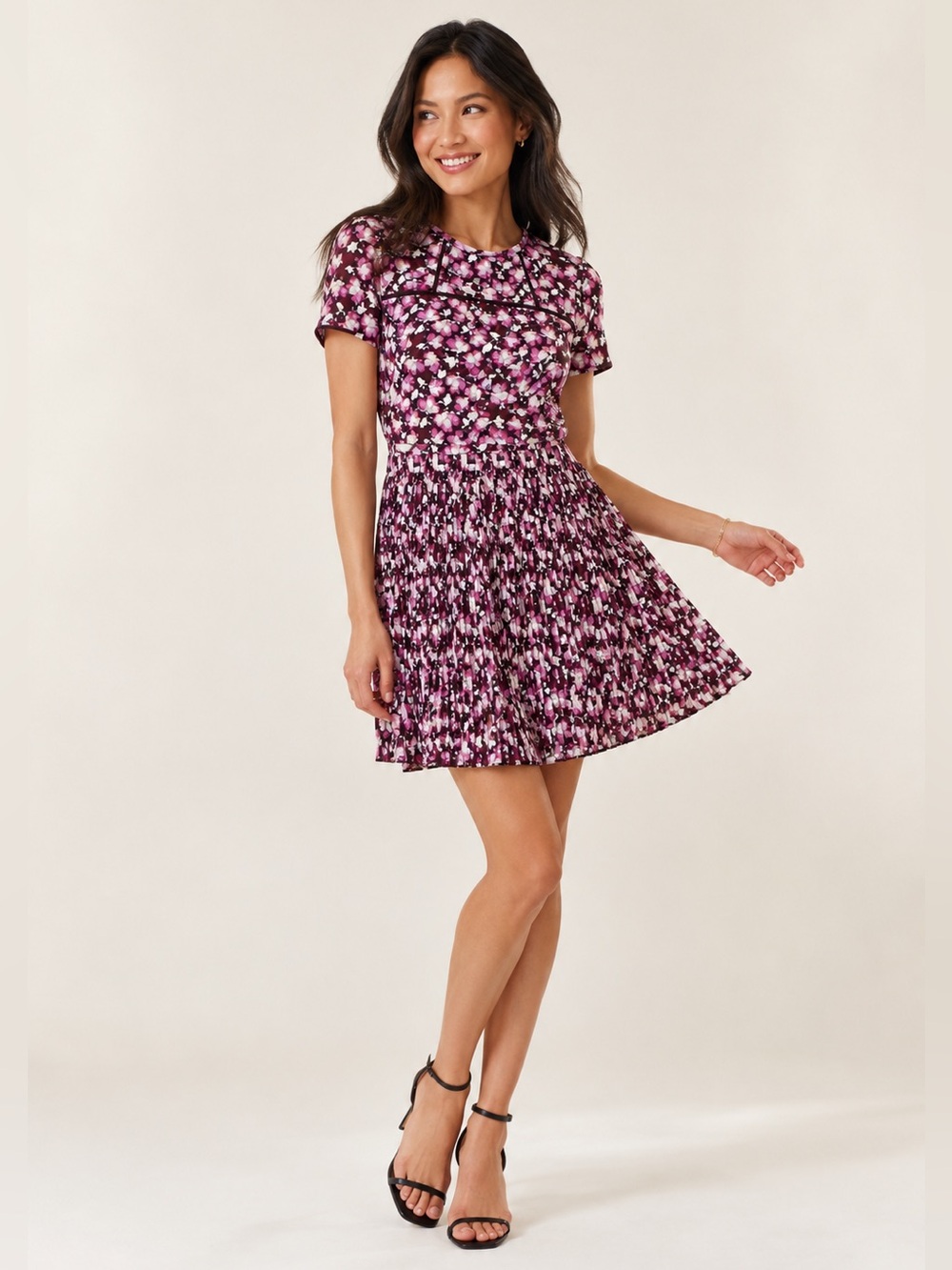 Banana Republic Floral Pleated Mini Dress